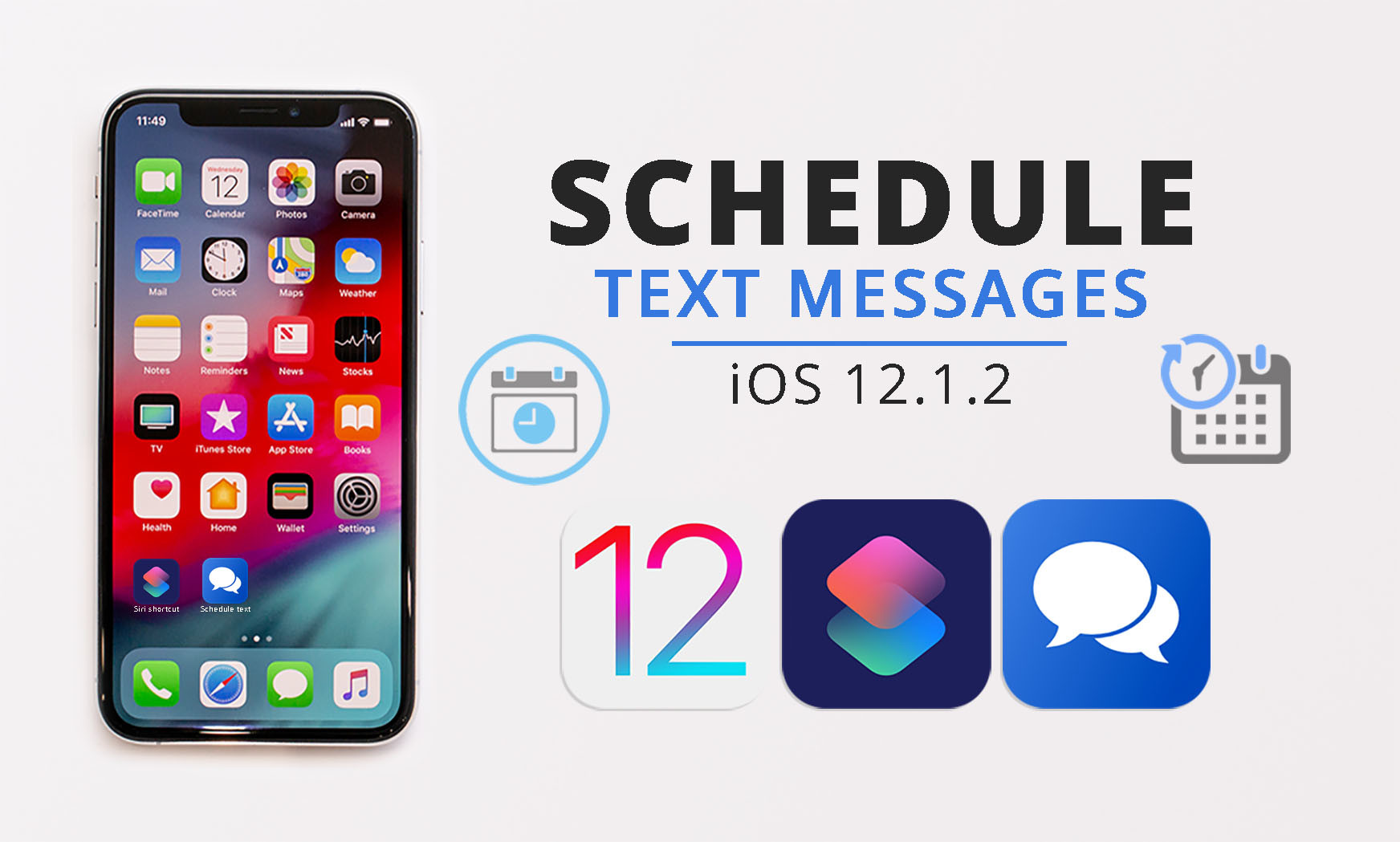 How to Schedule The Text Messages on iPhone (iOS 12.1.2)
