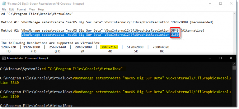Fix macOS Big Sur Screen Resolution on VirtualBox -Windows - wikigain
