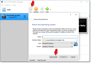 Virtualbox Expert Mode How to Install macOS Big Sur on VirtualBox on Windows - PC - wikigain