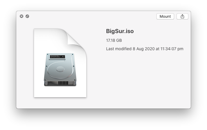 Iso big sur