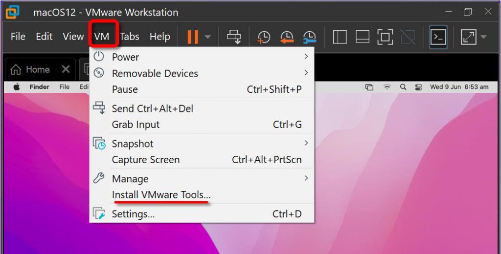 how to install macos monterey on vmware workstation 17