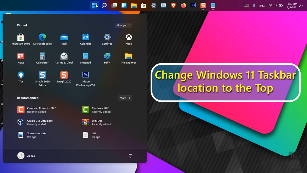 How To Move The Taskbar To The Top Of The Display In Windows 11 - Vrogue