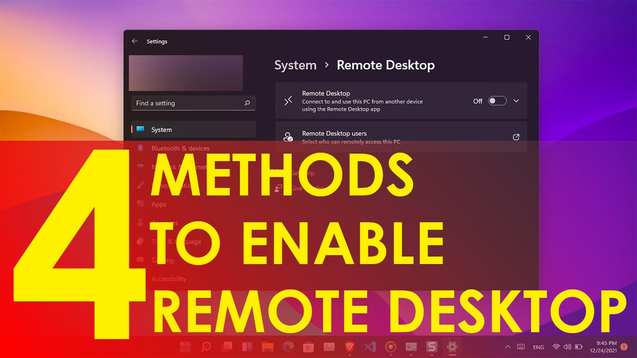 How to Enable Remote Desktop in Windows 11