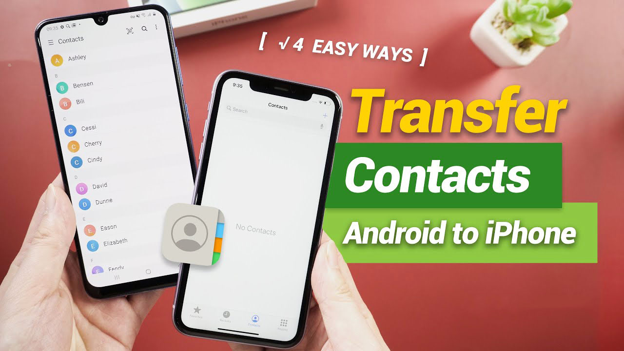 how to move contacts from.android to new iphone