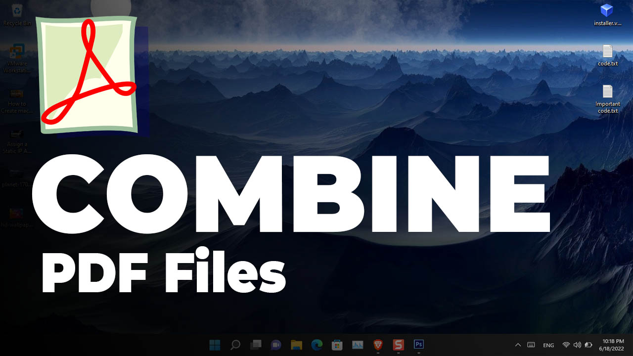 Combine PDF files