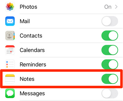 how to sync notes between 2 iphones