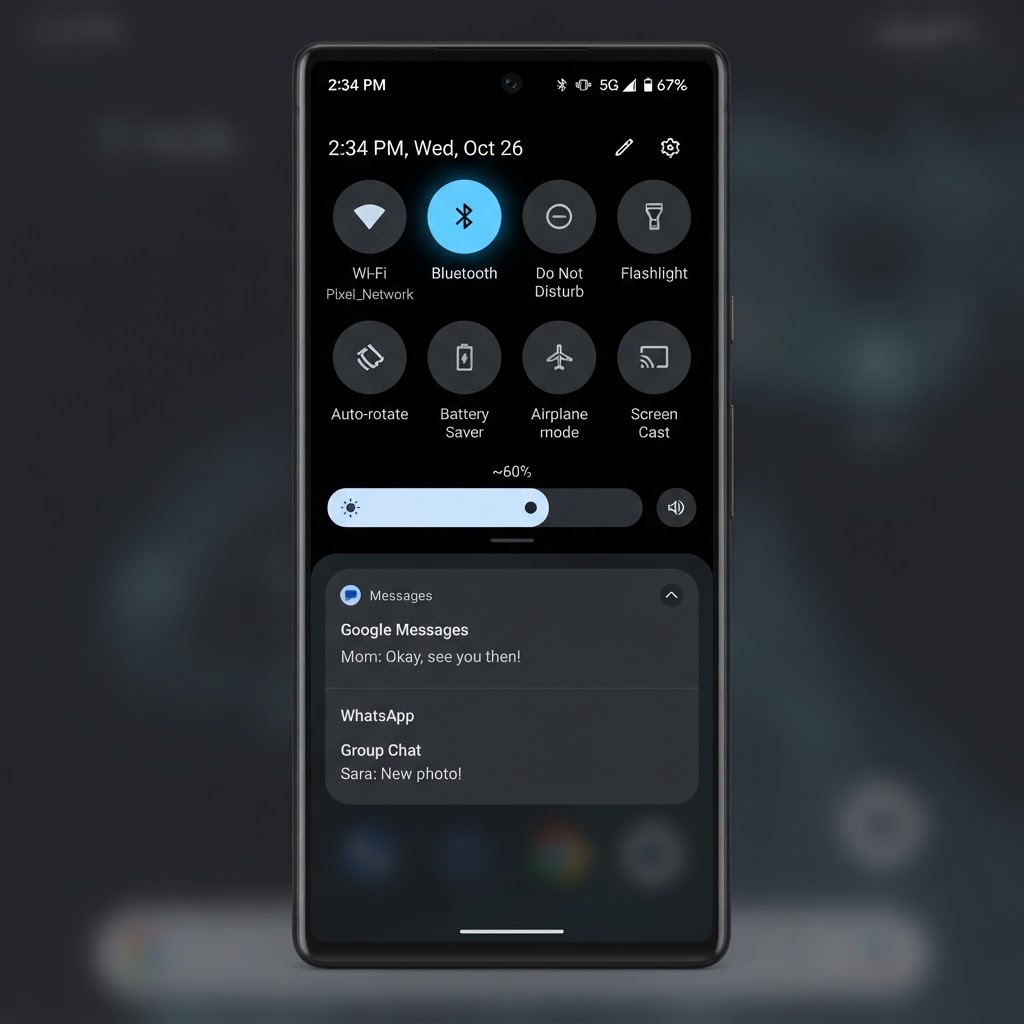 Android Quick Settings Bluetooth toggle